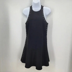 Elizabeth & James Women’s Black Grommet Dress w/Peplum Bottom LBD Cocktail/Party